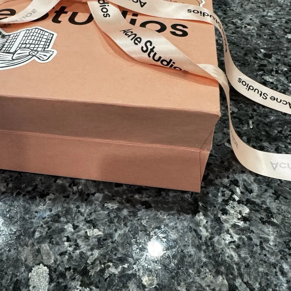 3 Acne Studios Pink Shopping Ribbon Empty Gift Bags 12 x 8 x 4